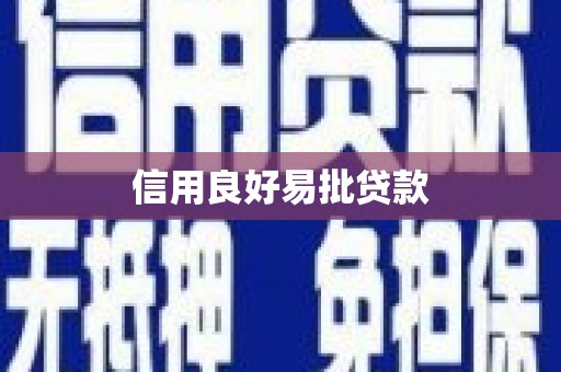 乐亭信用良好易批贷款
