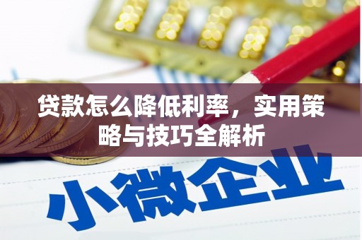乐亭贷款怎么降低利率，实用策略与技巧全解析