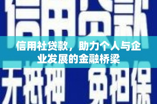 乐亭信用社贷款，助力个人与企业发展的金融桥梁