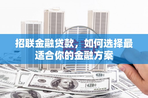 乐亭招联金融贷款，如何选择最适合你的金融方案