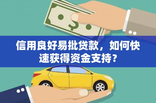 乐亭信用良好易批贷款，如何快速获得资金支持？