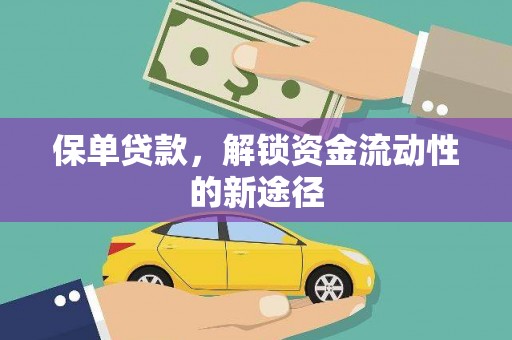 乐亭保单贷款，解锁资金流动性的新途径