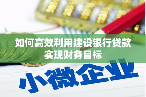 乐亭如何高效利用建设银行贷款实现财务目标