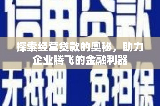 乐亭探索经营贷款的奥秘，助力企业腾飞的金融利器