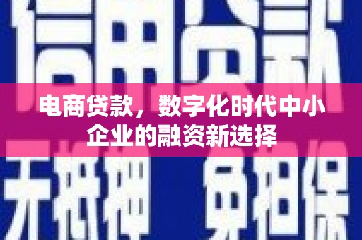 乐亭电商贷款，数字化时代中小企业的融资新选择