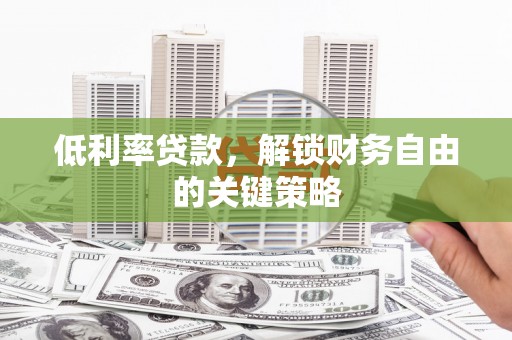 乐亭低利率贷款，解锁财务自由的关键策略