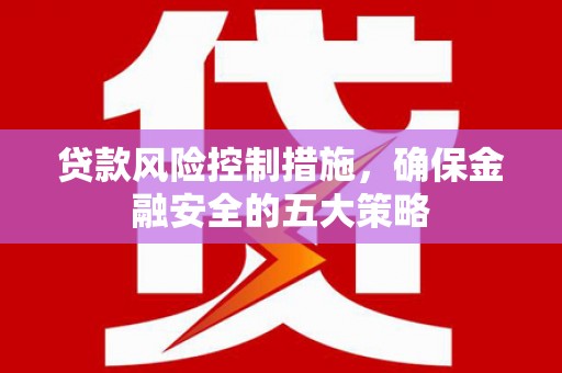 乐亭贷款风险控制措施，确保金融安全的五大策略