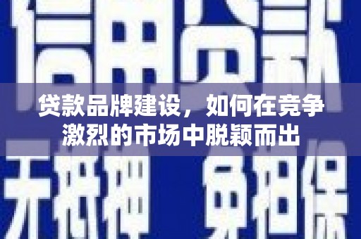 乐亭贷款品牌建设，如何在竞争激烈的市场中脱颖而出