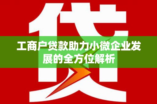 乐亭工商户贷款助力小微企业发展的全方位解析