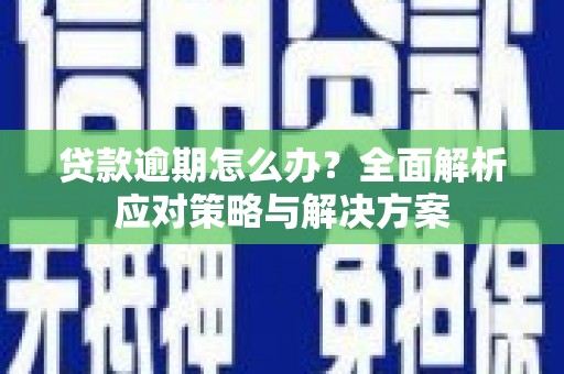 乐亭贷款逾期怎么办？全面解析应对策略与解决方案