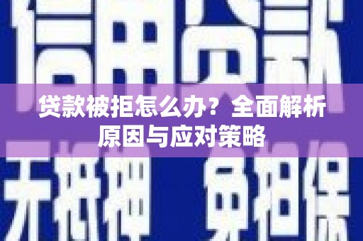 乐亭贷款被拒怎么办？全面解析原因与应对策略