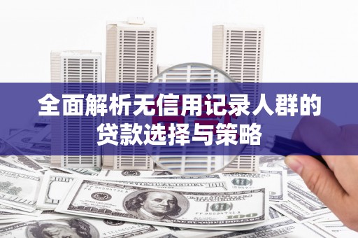 乐亭全面解析无信用记录人群的贷款选择与策略