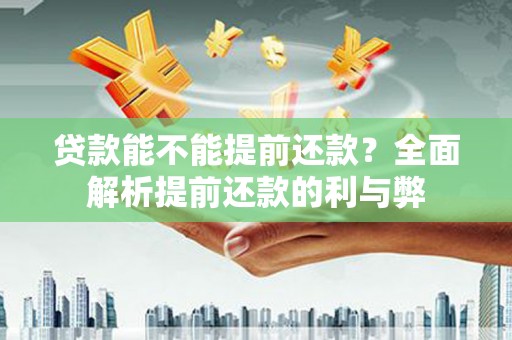 乐亭贷款能不能提前还款？全面解析提前还款的利与弊